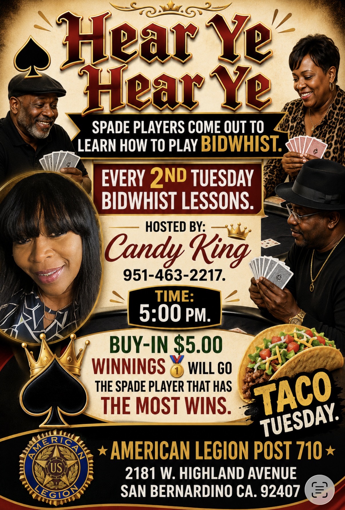 Bid Whist Lessons Flyer